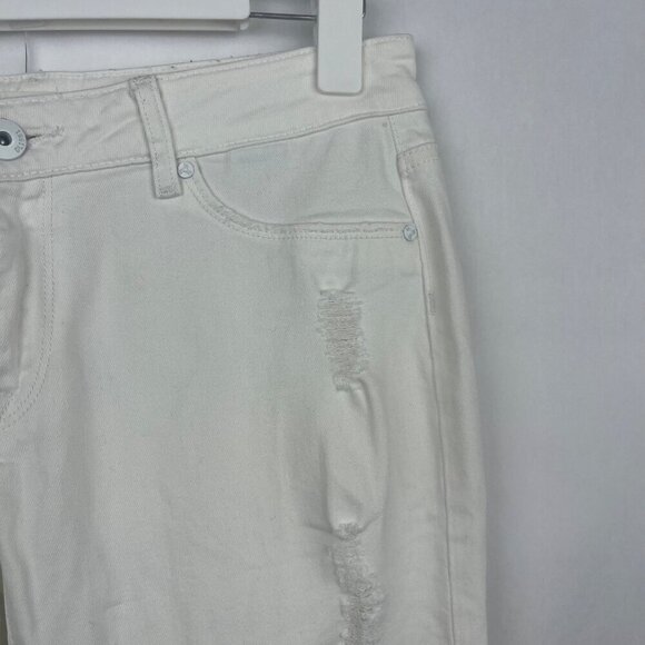 DL 1961 White Riley Cropped Boyfriend Jeans Size 27 - Picture 5 of 14
